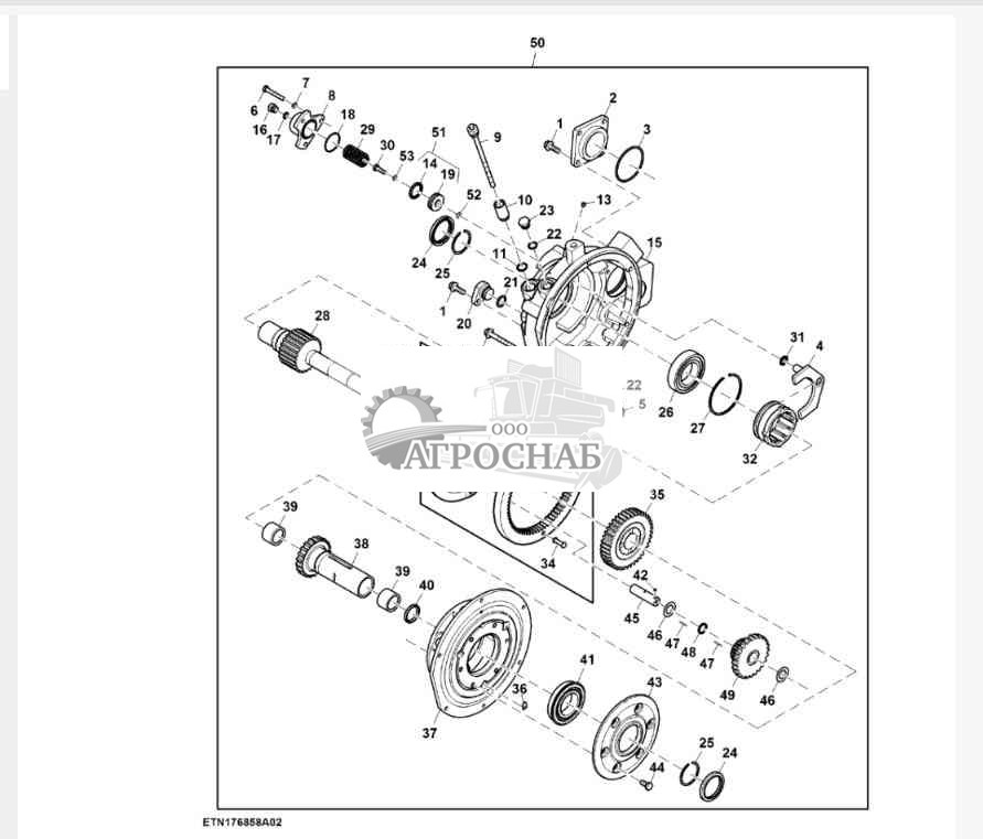 Трансмиссия реверсивного механизма, 2 паза, 2HC, HillMaster™ 